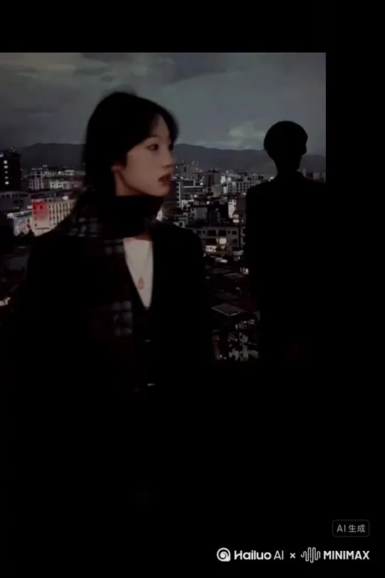 搜这个主包。帮我生成一个视频：让图片中的场景动起来，人物变成无数灰色颗粒消失在视频中，向右吹走，原比例。比例 16:9，时长 5s，模型 高品质 by Hailuo AI Video Generator