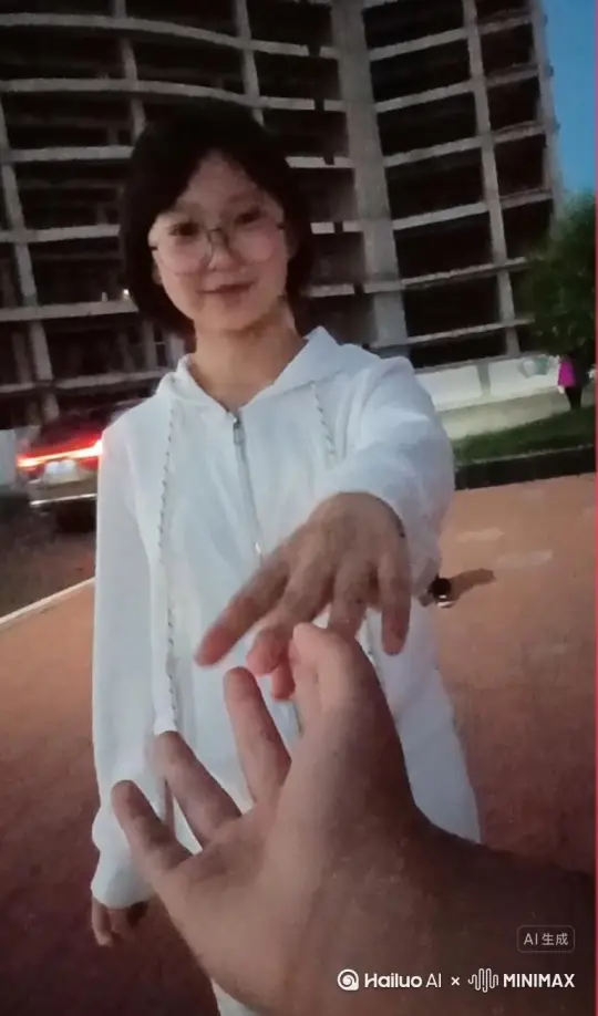 头固定拍摄->(0-5s),一阵风向画面右上侧吹过->主体人物保持位置不变,不要改变人物的肢体动作,也不要人物变形>从身体左侧开始快速分解消散,消失不见,此过程人物身体不要收缩,化为一团玫瑰花瓣,迅速占据画面的二分之一。此时,花瓣逐渐向画面右上方扩散花瓣不要往地上掉落->(1-2s)浓密的红色花瓣在微风轻拂下,缓缓朝着画面右上侧扩散,扩散速度不要太快。->(2-4s)红色花瓣继续向右上方扩散,不要往地上掉落。(4 - 5s)画面定格背景不变。 by Hailuo AI Video Generator