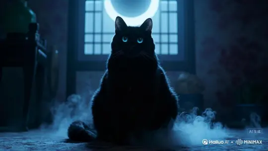 和太阳猫打了起来。 by Hailuo AI Video Generator