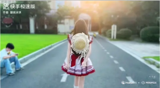 是陈生成一个任他走到一半化成玫瑰飘走旁边那个人不用弄，旁边的男生不用弄。 by Hailuo AI Video Generator