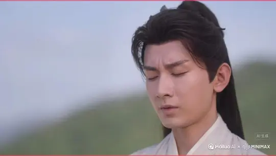 从左往右慢慢环绕运镜拍摄-＞(0-5s)一阵风向面面右侧吹过-＞，主体保持姿势不动～＞从身体左侧开始逐渐分解消散，消失不见，化为1000立方米浓密且细小的白色蝴蝶与白色粉末，迅速占据画面的三分之二。此时，蝴蝶与粉末相互交织，连成一片。
-＞（1-2s）浓密的白色蝴蝶与粉末在微风轻拂下，缓缓朝着画面有侧扩散，仿佛一层流动的白色薄纱。
-＞（2-4s） 细小的白色蝴蝶与白色粉末持续随风飘散，它们在空气中逐渐变得稀薄，颜色也慢慢变淡，像是白色的粒子在慢慢消散。 by Hailuo AI Video Generator