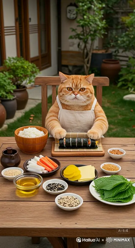 橘猫认真的准备晚饭，高清摄像机拍摄，画面风格：超现实主义 by Hailuo AI Video Generator