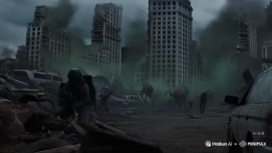 核能泄漏，外星生物袭击地球，地球人类绝地反击 by Hailuo AI Video Generator