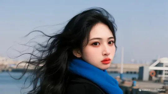固定镜头，微风吹动她的发，她回过头，走远。 by Hailuo AI Video Generator