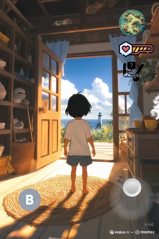 走出房门去看海。 by Hailuo AI Video Generator