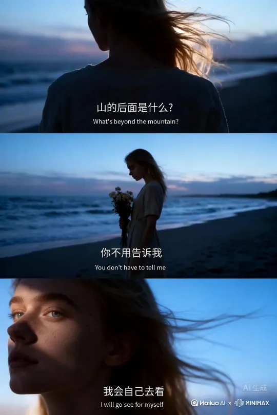 上传一张你的照片生成海边写真浪漫效果 by Hailuo AI Video Generator