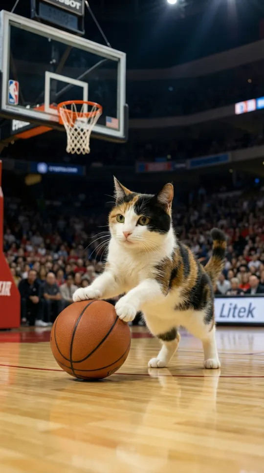 上传宠物照片，AI生成专属完美扣篮视频，让你的萌宠秀出灌篮绝技！