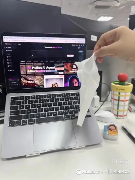 上传桌前手持纸巾照，AI魔法点石成金，秒变灵动游鱼