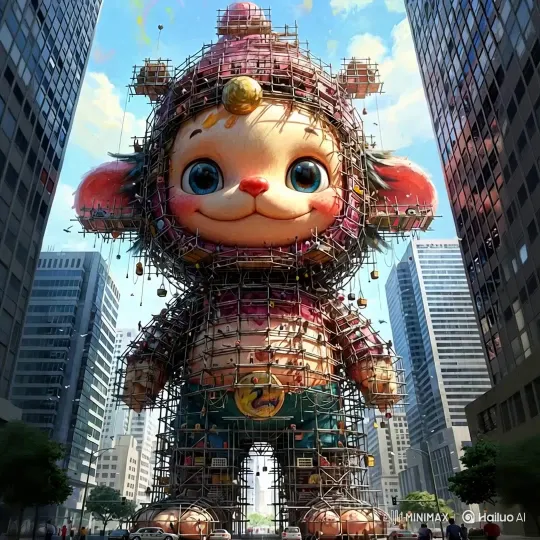 上传照片，智能生成震撼巨物施工现场：你的创意瞬间变现实