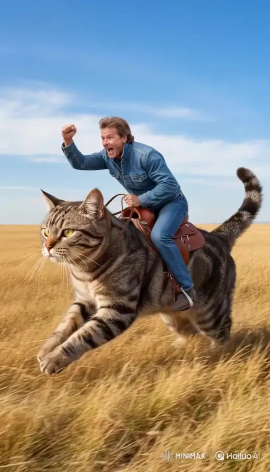你的正脸照也能骑猫狂奔？AI一键生成专属趣味视频