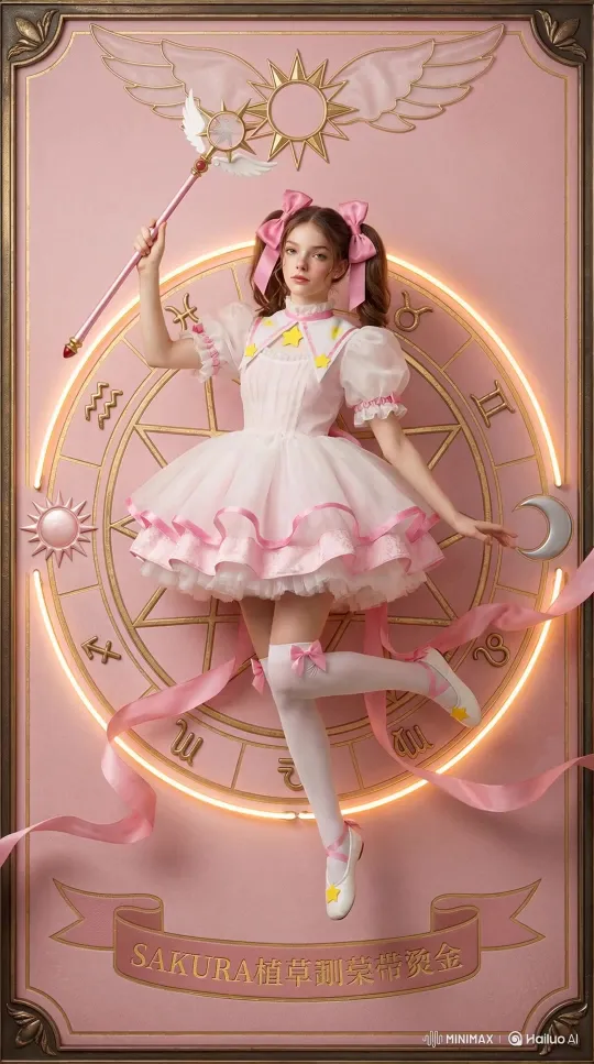 上传照片，一键生成百变小樱魔法变身视频