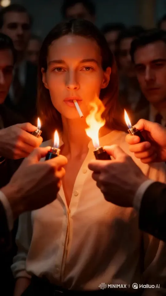 上传照片，一键生成专属众人点烟视频