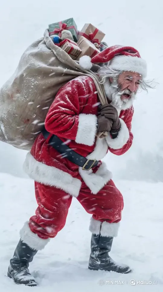 上传照片，轻松制作你专属的雪地圣诞老人滑稽视频，玩转节日！