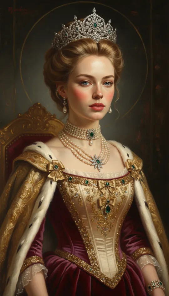 AI智能生成：上传人脸照片，定制专属油画质感宫廷女郎写真