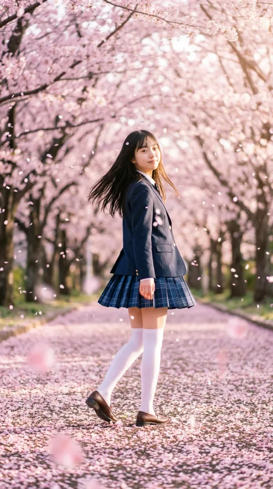 **上传照片，AI智能生成浪漫樱花JK写真，轻松打造专属日系风采**
