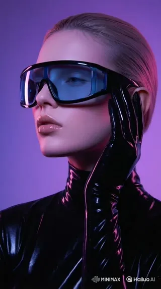 上传照片，生成你的赛博朋克风格未来分身视频 by Hailuo AI Video Generator