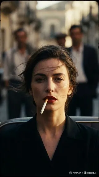 上传照片，生成你被众人簇拥点烟的电影感视频 by Hailuo AI Video Generator