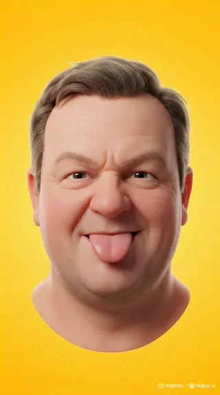 上传照片，生成你的3D卡通表情包视频 by Hailuo AI Video Generator