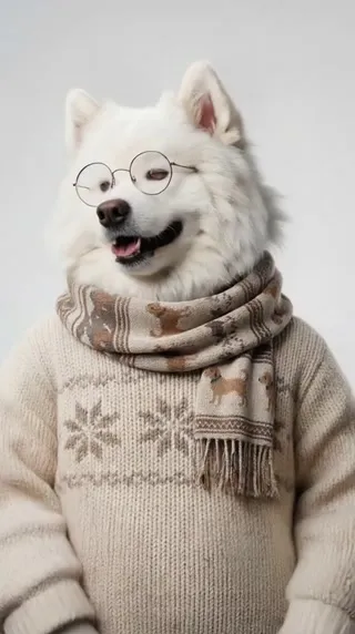 上传视频描述形象，生成你的斯文萨摩耶AI数字人视频