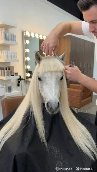 这里有几个标题供您选择，都符合长度和内容要求：

1.  **上传宠物照片，AI智能生成美发店造型设计视频** (33个字符)
2.  **上传萌宠照片，AI模拟生成虚拟理发店新发型视频** (33个字符)
3.  **上传宠物照，AI生成美发店新发型视频，预见专属萌宠造型** (33个字符)
4.  **上传爱宠照片，智能生成宠物美容店发型预览视频** (31个字符)
5.  **上传宠物照片，AI定制专属美发造型视频，预览智能理发效果** (32个字符)