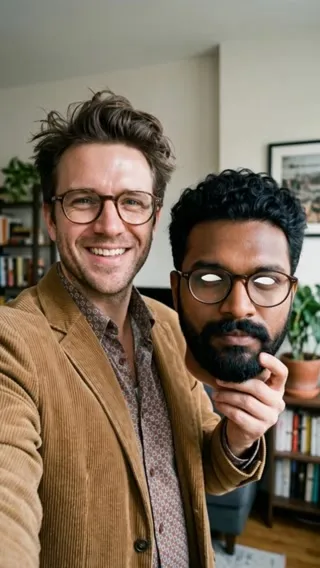 上传照片，生成你戴上新脸的专属视频
只需两张照片，即可生成你戴上另一张脸的奇趣视频
上传照片，一键生成你“戴上”新脸的个性化视频
两张照片，即刻生成你戴上新脸的奇妙视频体验